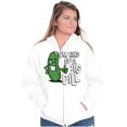 thumbnail image 1 of Big Dill Pickle Confidence Humor Zip Up Hoodie Men's Women's Brisco Brands L, 1 of 1