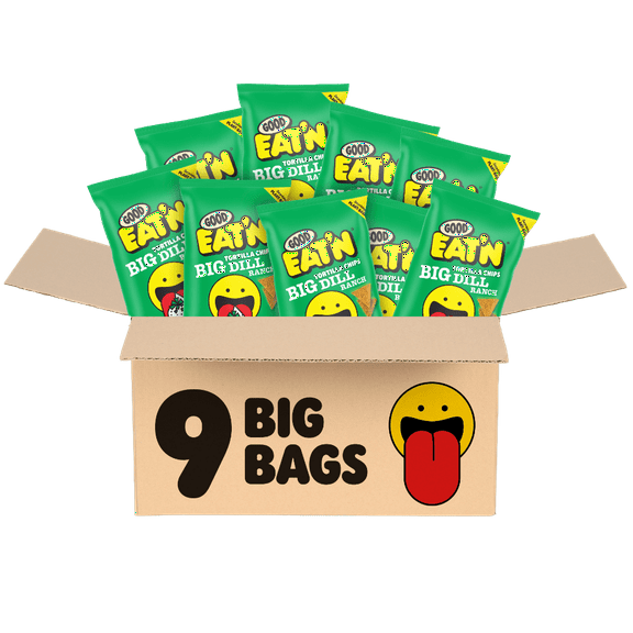 Good Eat'n Big Dill Ranch Tortilla Chips 6oz - 9 Bags