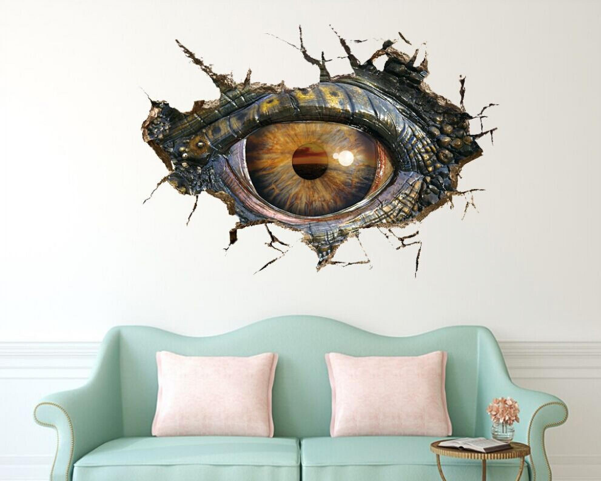 Big Dinosaur Eye 3D Wall Stickers Decorative Creative Removable Wall