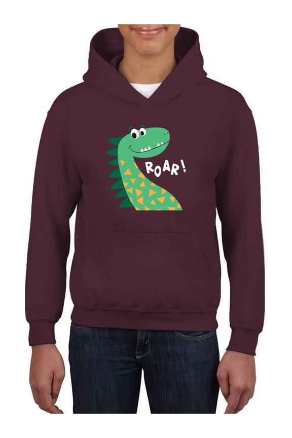 Big Dinosaur Roar Hoodie Juniors -Image by Shutterstock,  Small