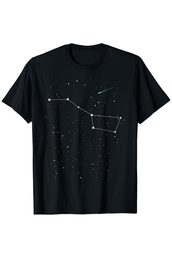 Big Dipper Constellation T-Shirt Retro Astronomy Night Sky Stars Graphic Tee for Men and Women Unisex Science Space Apparel