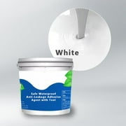 Big Discounts,Rooftop Waterproofing Coating, Polyurethane Materials, Leak Prevention, 1000ml, Waterproofing Glue, Asphalt Sealant, Roof Repair, DIY Solution|PVC,White,Topliu