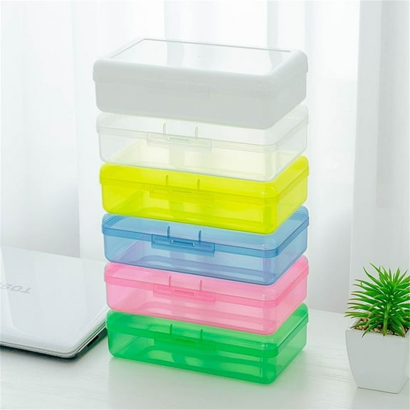 Big Discounts, Vsgery Plastic Pencil Box, Large Capacity, Clear Boxes, Snap-tight Lid, Stackable, Stylish, Office Supplies, Storage Organizer Box|Plastic,As Show