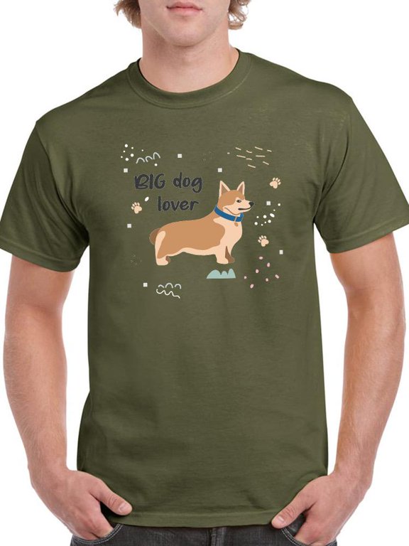 Big Dog Lover Corgi T-Shirt Men -Image by Shutterstock, Male 5X-Large