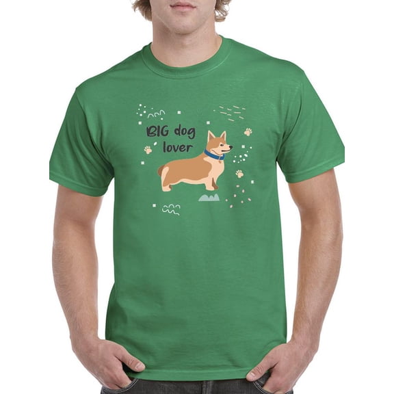 Big Dog Lover Corgi T-Shirt Men -Image by Shutterstock, Male x-Large