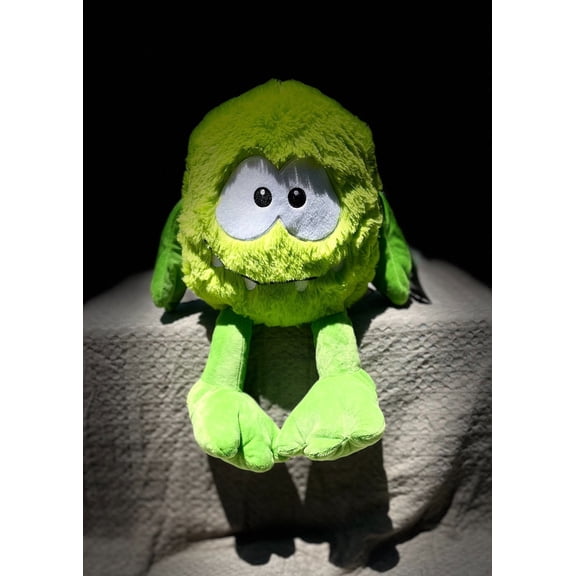 Big Dog Toys 18 Inch Jumbo Cuddle Monsters Soft Plush with Extra Large Squeaker (Green Two Eyes)
