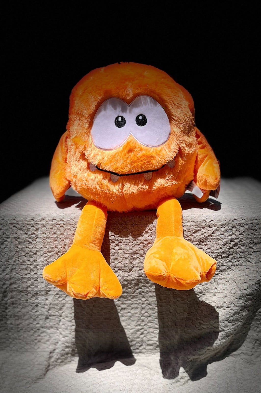 Big Dog Toys 18 Inch Jumbo Cuddle Monsters Soft Plush with Extra Large Squeaker (Orange Two Eyes)