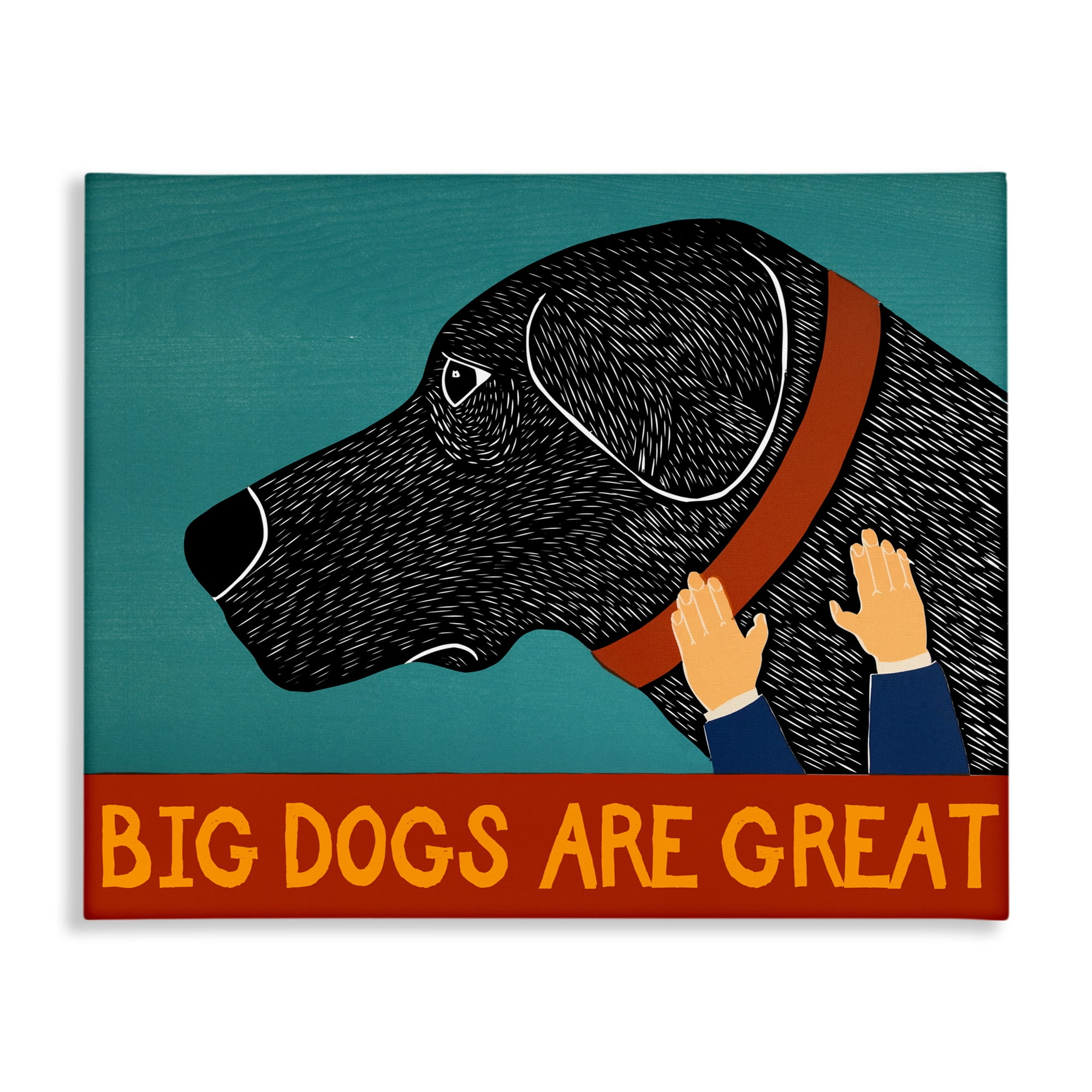 Big Dogs Are Great Canvas Wall Art, design by Stephen Huneck