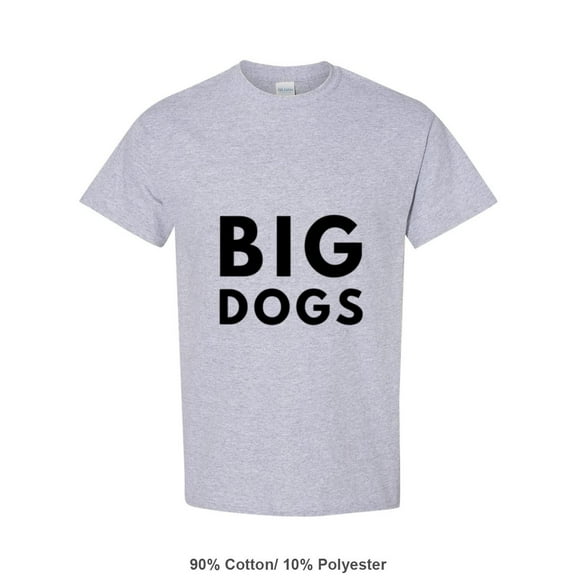 Big Dogs Large Breed Pet Lover Owner Cute Funny Giant Animal Graphic Humor T-Shirt, for men & women, up to size 5XL