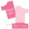 thumbnail image 1 of Big Dot of Happiness 1st Birthday Girl - Fun to be One - Shaped Thank You Cards - First Birthday Party Thank You Note Cards with Envelopes - Set of 12, 1 of 7
