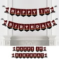 thumbnail image 1 of Big Dot of Happiness 1st Birthday Lumberjack - Channel The Flannel - Buffalo Plaid First Birthday Party Bunting Banner Decoration - Happy 1st Birthday, 1 of 5