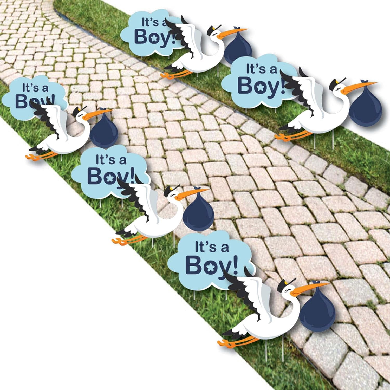 Big Dot of Happiness Boy Special Delivery - Baby Announcement Lawn ...