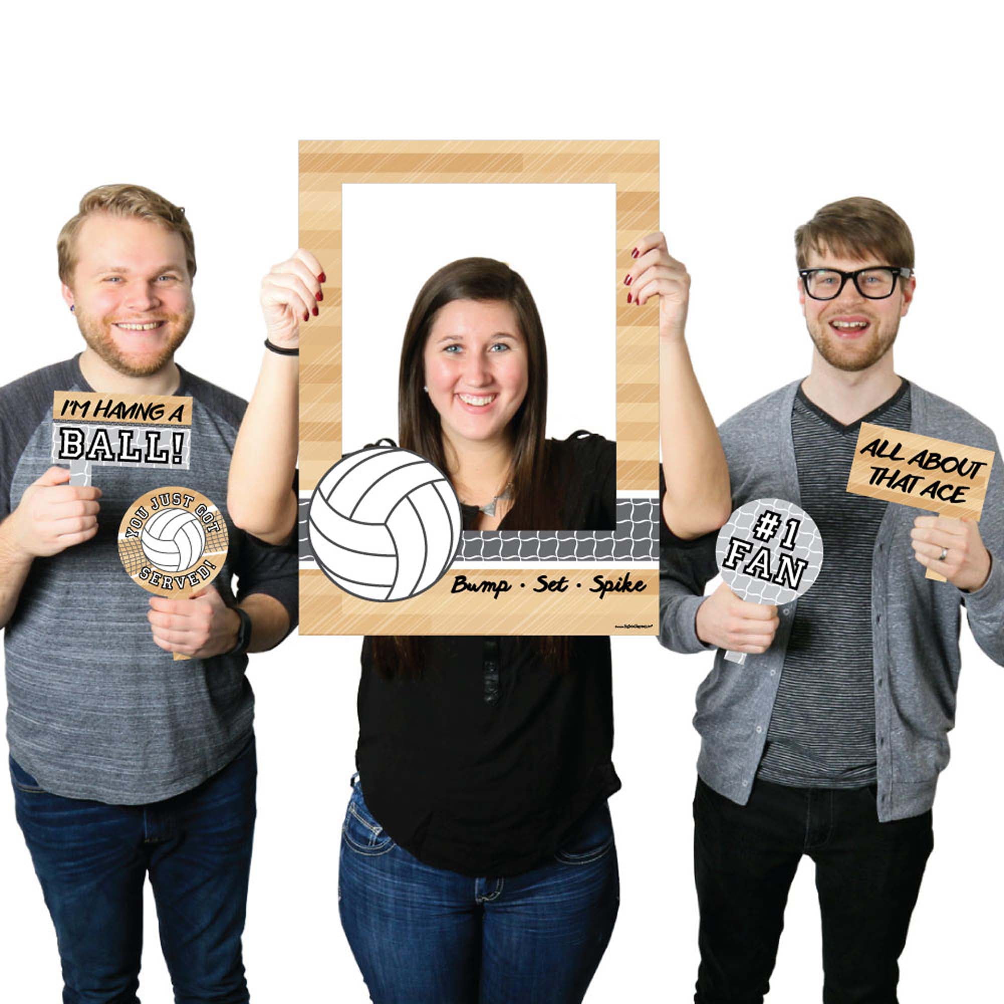 Big Dot of Happiness Bump Set Spike - Volleyball - Birthday Party or Baby Shower  Selfie Photo Booth Picture Frame \u0026 Props - Printed on Sturdy Material -  Walmart.com, image size:2000x2000