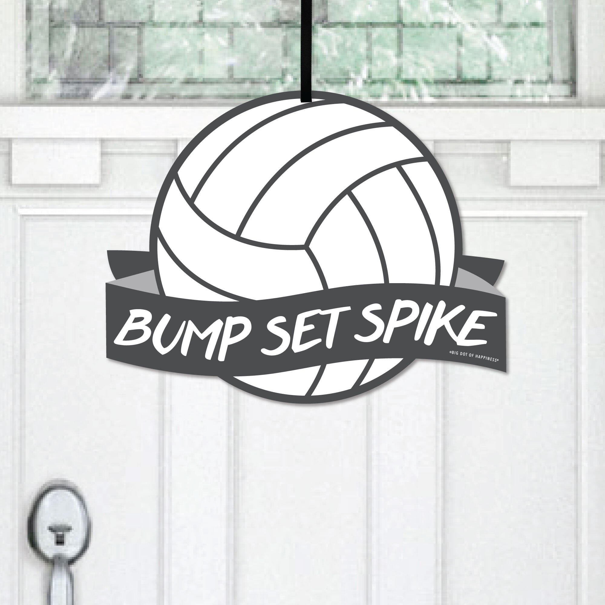 Volleyball Wall Art Set - Bump, Set, Spike Nursery & Game Room Decor, 3 Prints 7.5x10 Inches