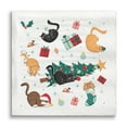 thumbnail image 1 of Big Dot of Happiness Cat Christmas Napkins, Pets Holiday Party Decor, Cute Christmas Kitty Cats, White 3-Ply Paper Luncheon Dinner Napkins - 24 Count, 1 of 6