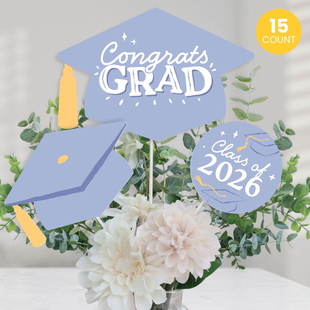 Big Dot Of Happiness Light Purple 2026 Graduation Party Centerpiece