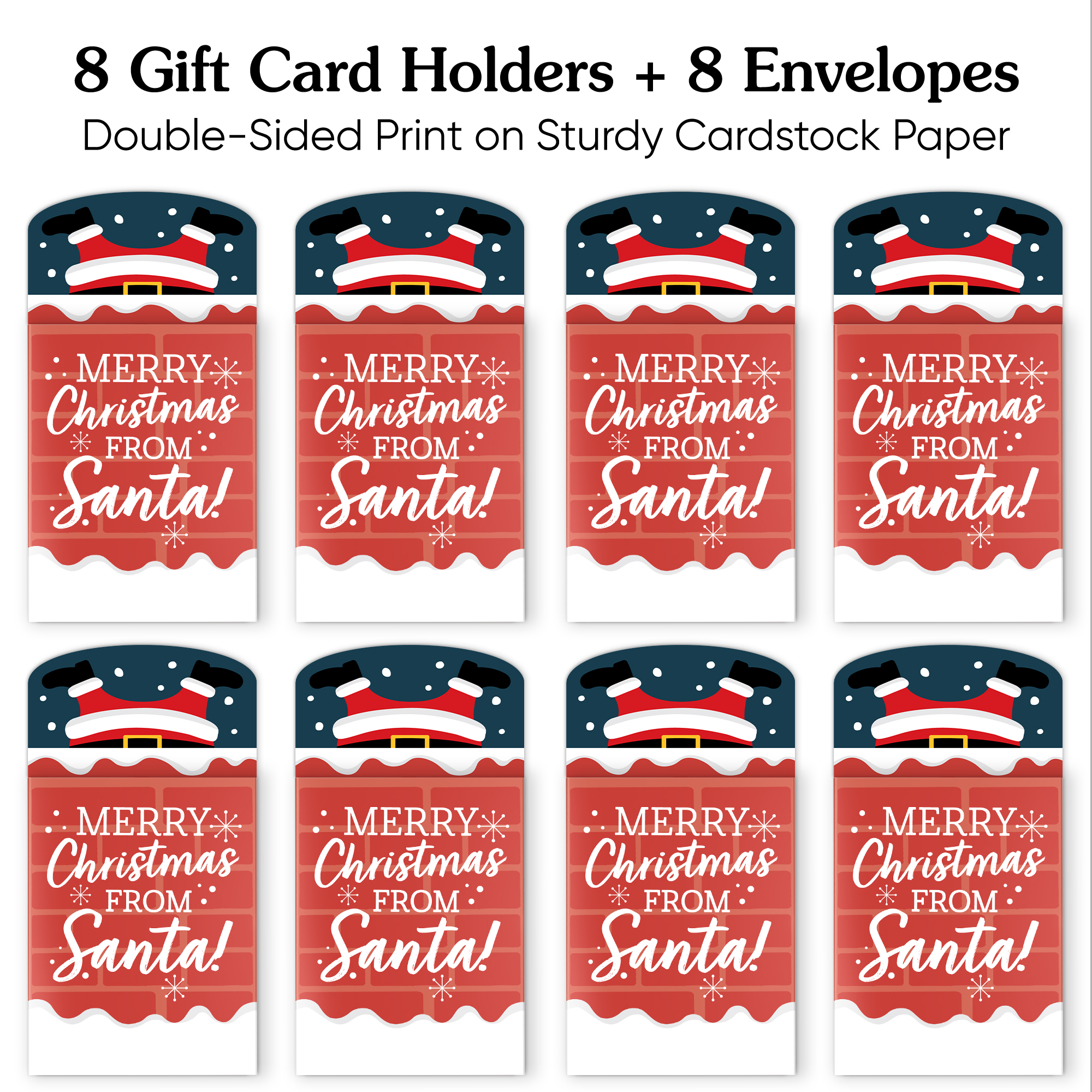 Big Dot of Happiness Merry Christmas from Santa Gift Card Holders with  Envelopes, Funny Christmas Money Holders and Gift Card Sleeves, Santa Claus  ...