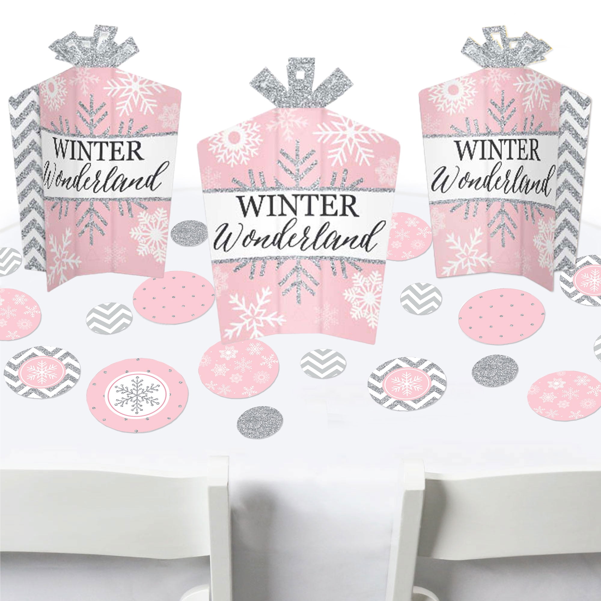 TTDQ 24pcs Winter Wonderland Centerpieces for Table Winter Wonderland Decorations Snowflake Centerpieces for Table Winter Wonderland Baby Shower