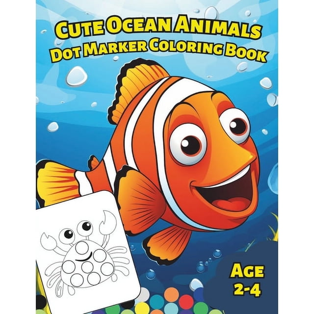 Ocean Dot Art for Kids | Coloring pages for bookstores - Walmart ...