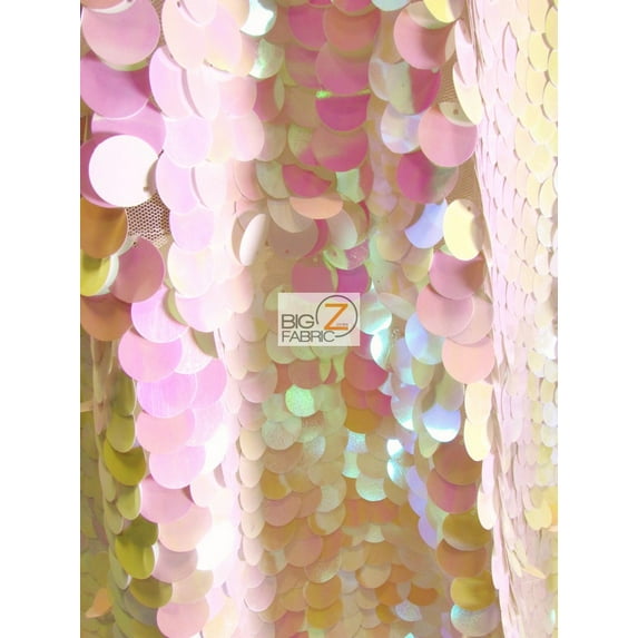 Big Dot Sequin Hologram Mesh Fabric / Holographic Ocean Pink / Sold By The Yard/Lure™ *** Free Shipping