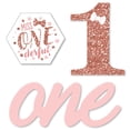 thumbnail image 1 of Big Dot of Happiness 1st Birthday Little Miss Onederful - DIY Shaped Girl First Birthday Party Cut-Outs - 24 Count, 1 of 5