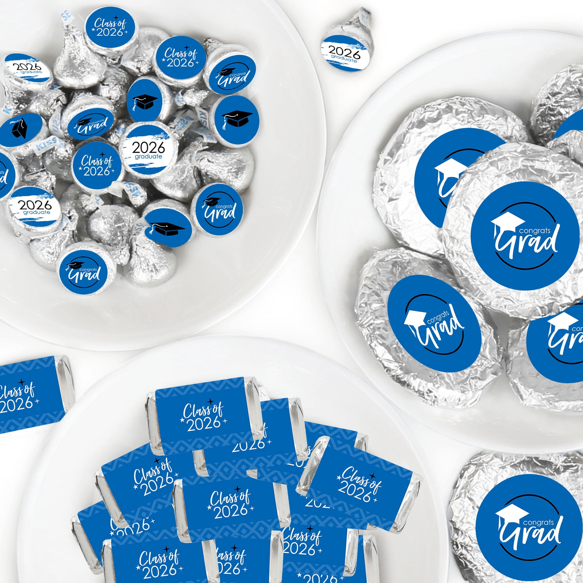 Big Dot of Happiness 2026 Blue Graduation Party Candy Sticker Kit - 304 ...