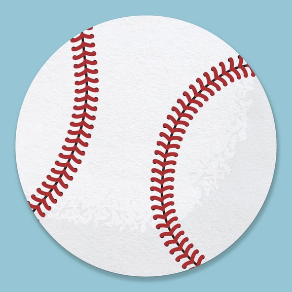 Big Dot of Happiness 25 Ct Baseball Drink Coasters, 4-Inch Disposable Round Paper Coasters for Birthday Party, Cocktail Table Decor for Bar Drinks