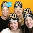 thumbnail image 1 of Big Dot of Happiness 50th Birthday Paper Crowns, Happy Birthday Party Headbands for Adults, DIY Black & Gold Milestone Party Hat Favors, 16 Count, 1 of 6