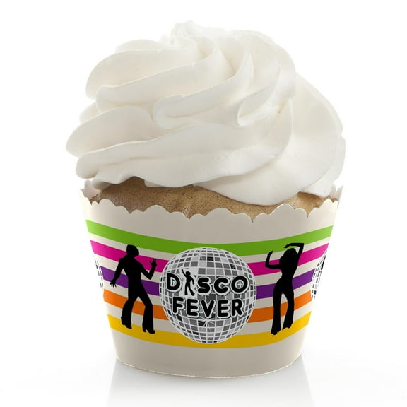 Big Dot of Happiness 70's Disco - 1970's Disco Fever Party Decorations - Party Cupcake Wrappers - Set of 12