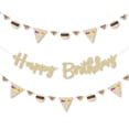 thumbnail image 1 of Big Dot of Happiness 70's Disco - 1970s Disco Fever Party Letter Banner Decor - 36 Cutouts & No-Mess Real Gold Glitter Happy Birthday Banner Letters, 1 of 8