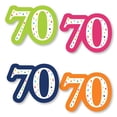 thumbnail image 1 of Big Dot of Happiness 70th Birthday - Cheerful Happy Birthday - DIY Shaped Colorful Seventieth Birthday Party Cut-Outs - 24 Count, 1 of 5