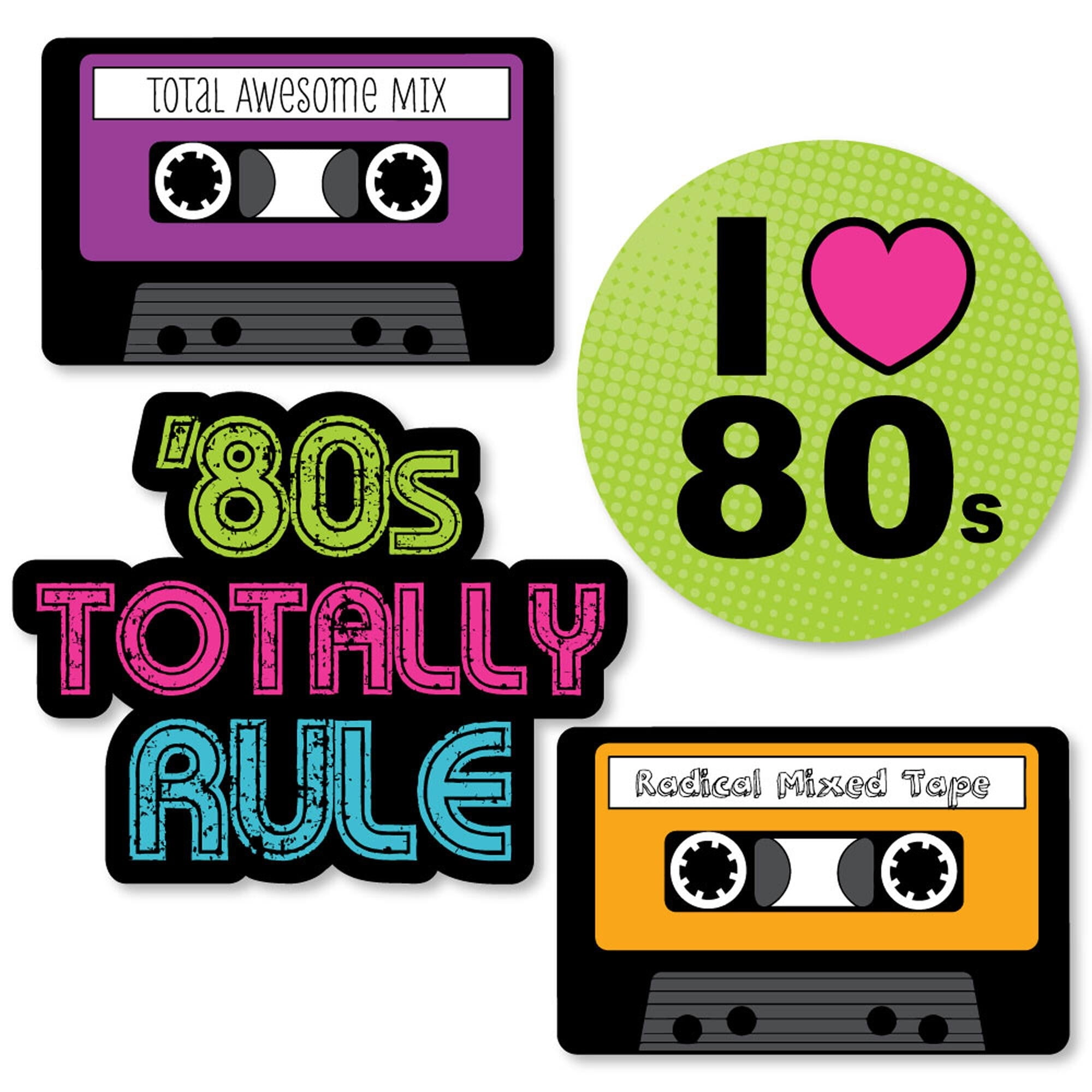 Totally Awesome 80's Birthday Party Invitation, Eighties