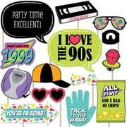 Big Dot of Happiness 90's Throwback - 1990's Party Photo Booth Props Kit - 20 Count