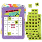 Big Dot of Happiness 90's Throwback - Bar Bingo Cards and Markers - 1990s Party Bingo Game - Set of 18