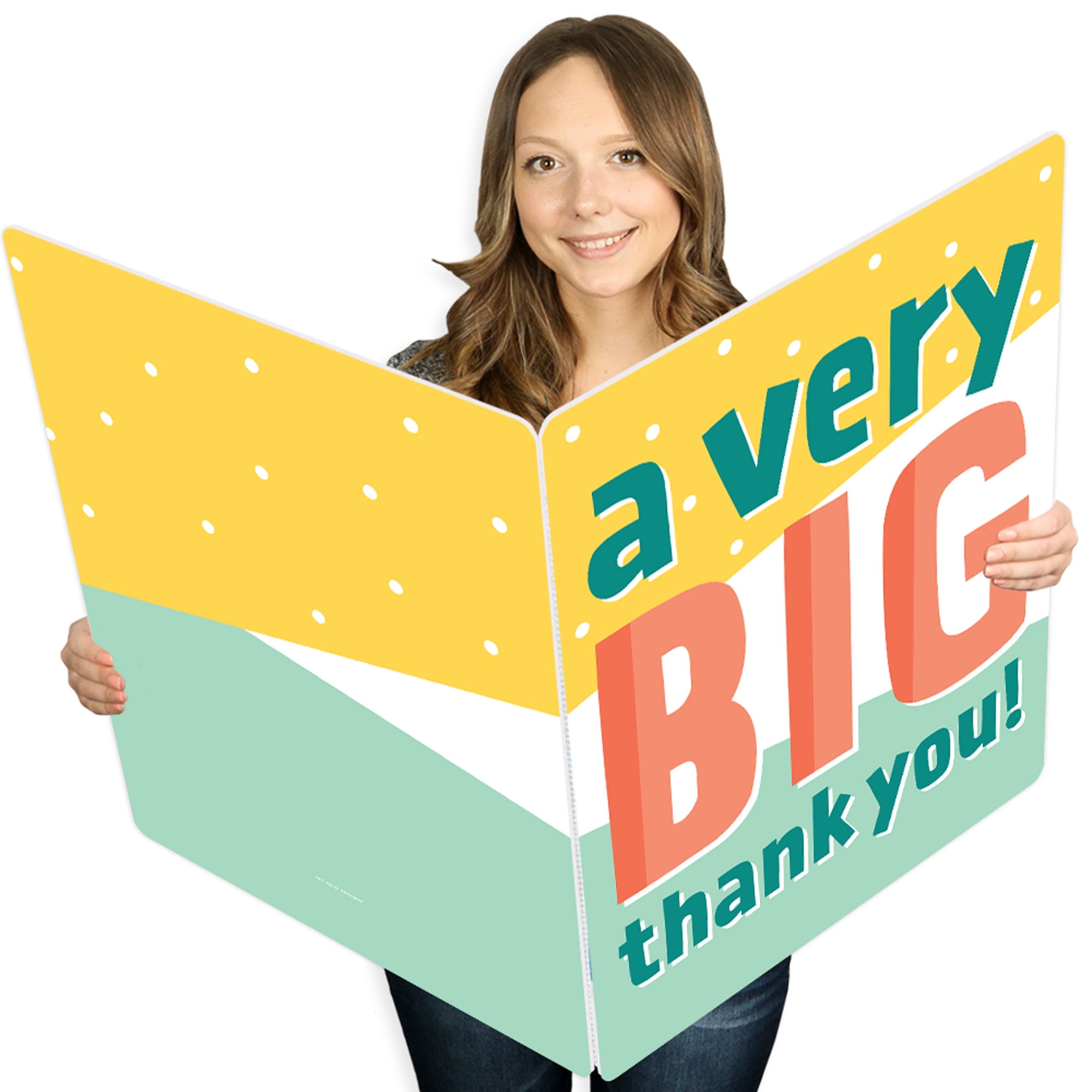 Big Dot of Happiness - A Very Big Thank You Jumbo Greeting Card