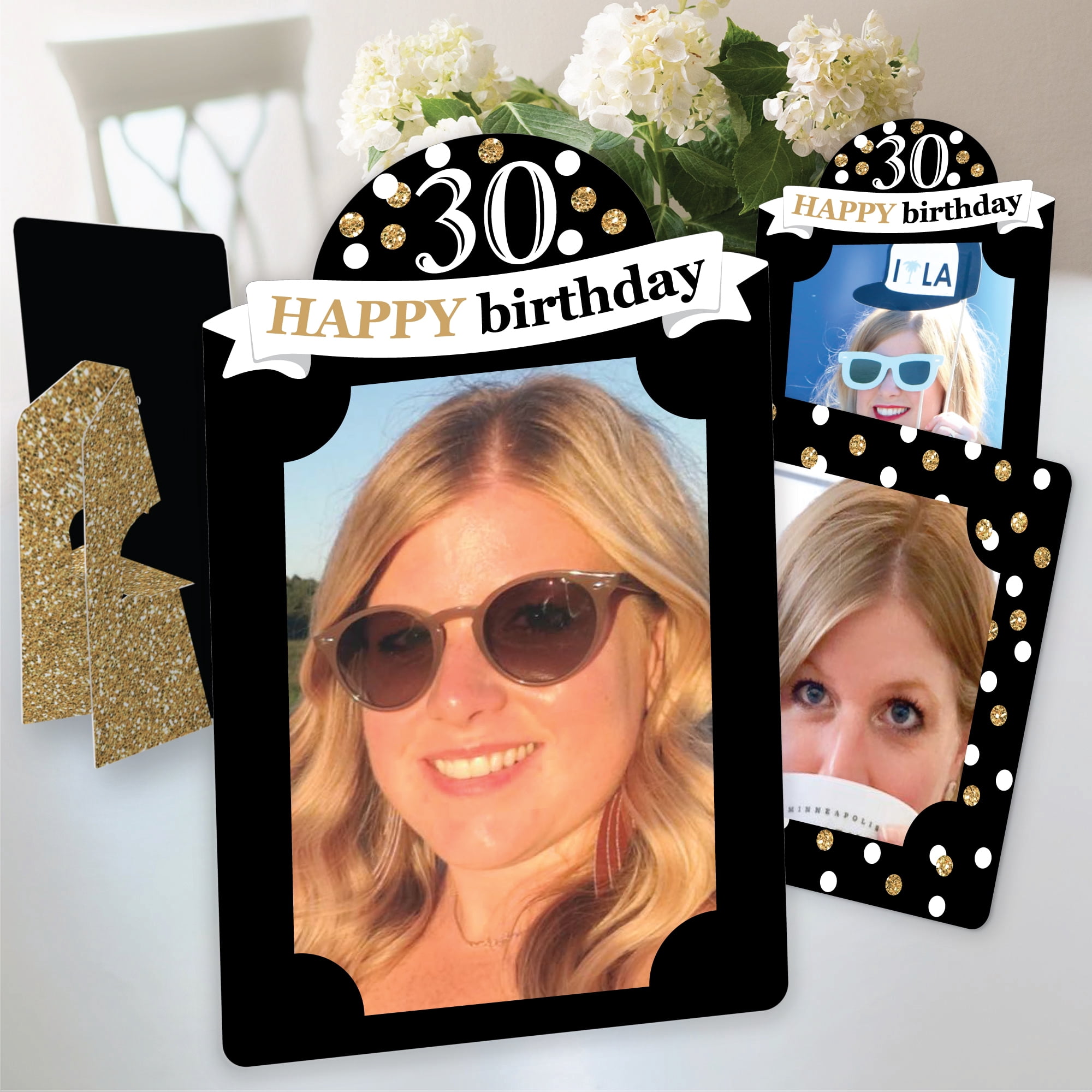 Big Dot of Happiness Adult 30th Birthday - Gold - Birthday Party 4x6 ...
