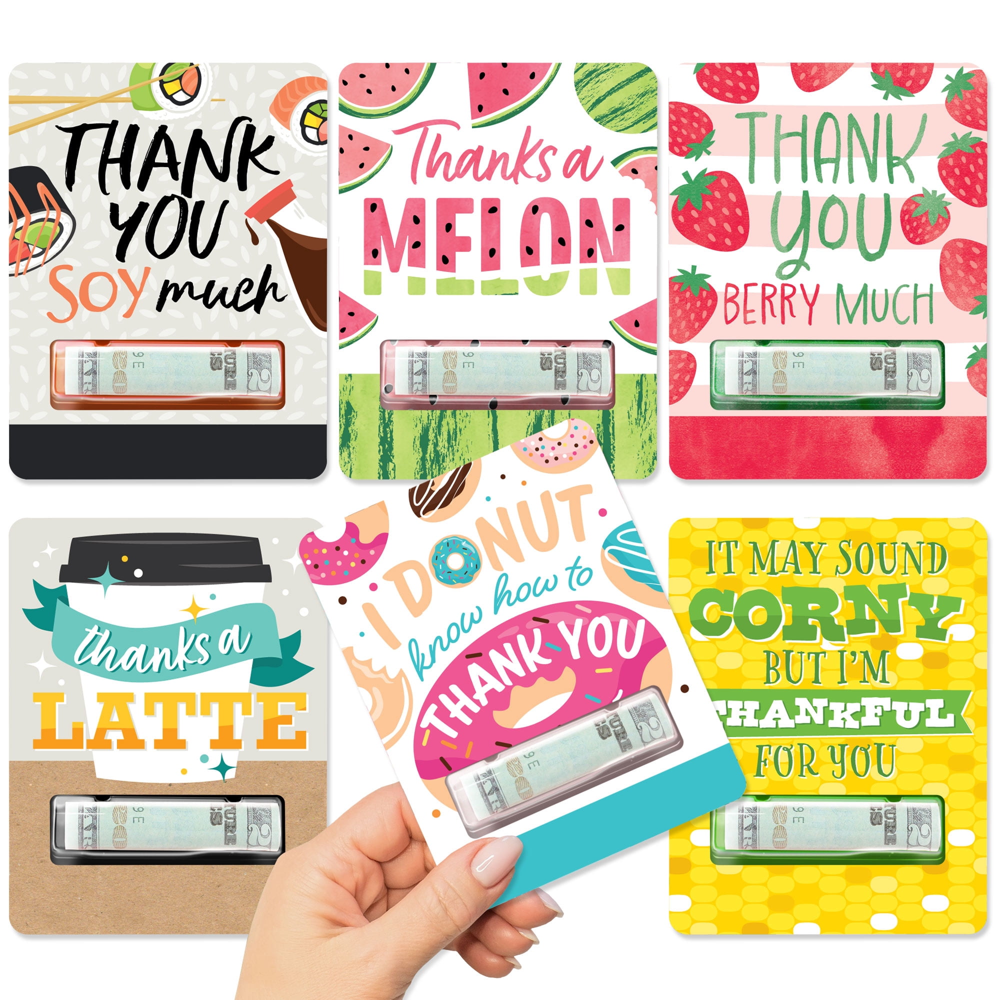 Big Dot of Happiness Assorted Thank You - DIY Cash Holder Gift - Funny ...