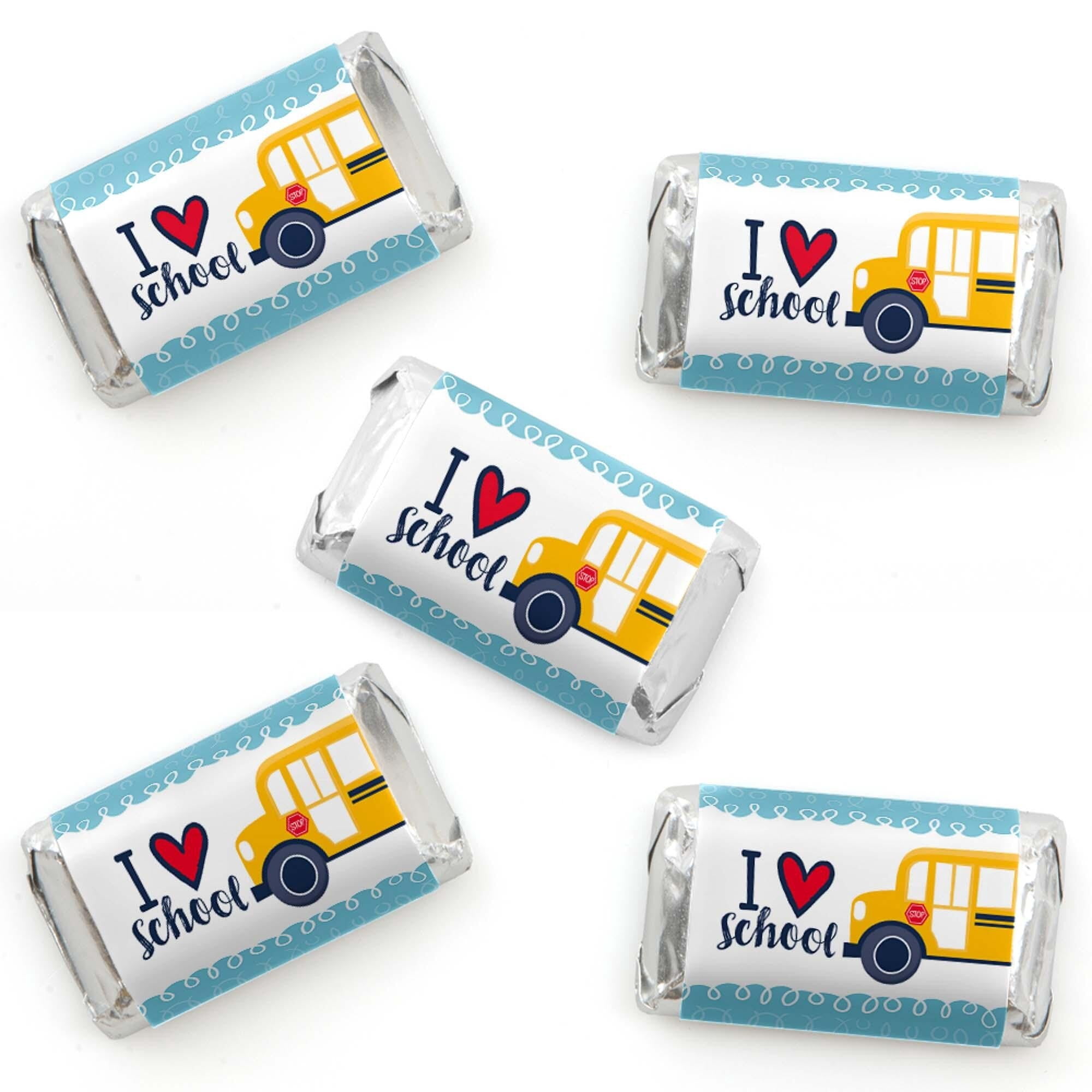 Wrapper Sticker Big Dot of Happiness Back to School - Mini Candy Bar Wrapper Stickers ...