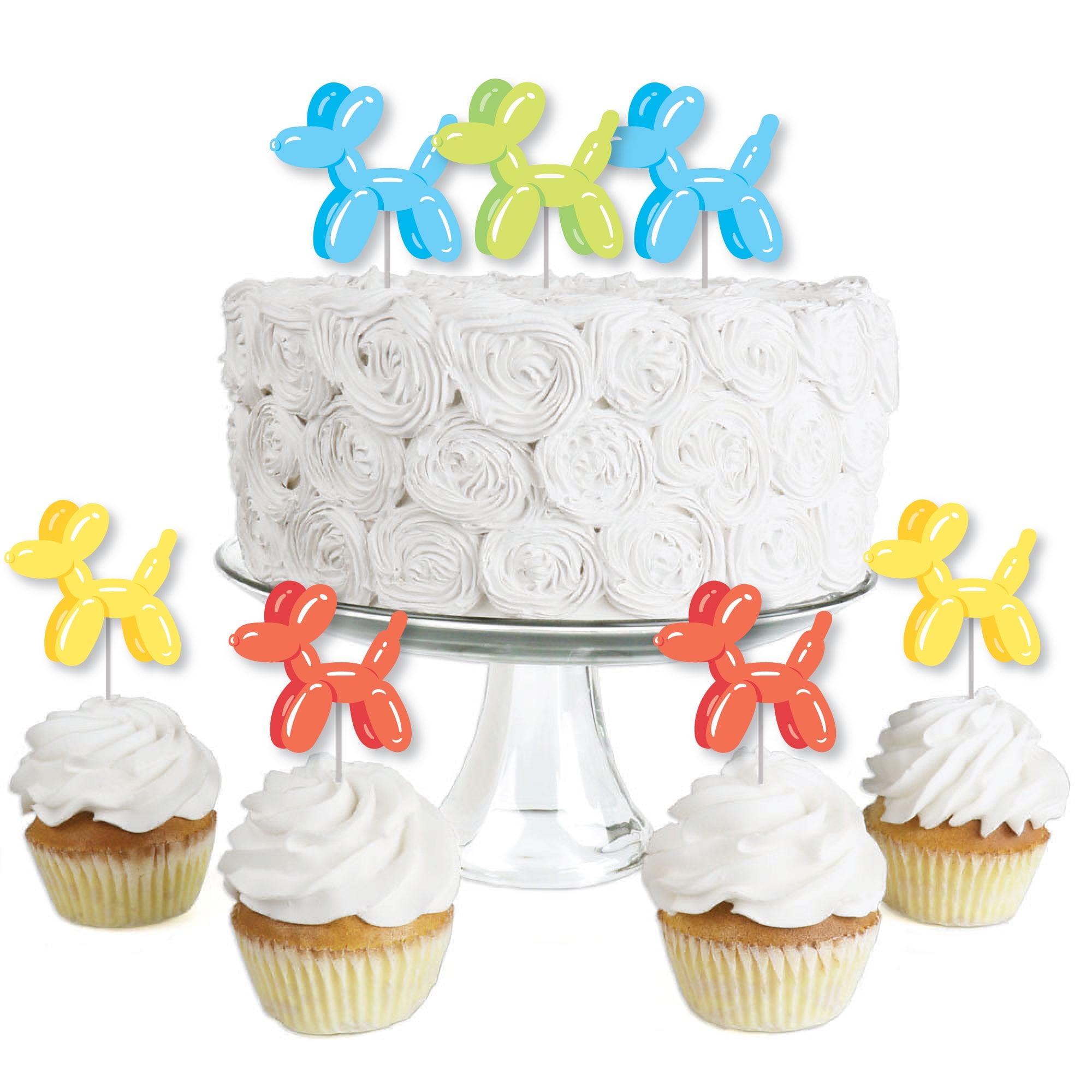 18-Piece Transf Cupcake Toppers - Colorful Birthday Decorations For Kids Parties
