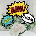 thumbnail image 1 of Big Dot of Happiness Bam Superhero - Baby Shower or Birthday Party Centerpiece Sticks - Table Toppers - Set of 15, 1 of 7