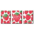 thumbnail image 1 of Big Dot of Happiness Berry Sweet Strawberry - Fruit Kitchen Wall Art and Kids Room Decor - 7.5 x 10 inches - Set of 3 Prints, 1 of 8