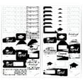 thumbnail image 1 of Big Dot of Happiness Black & White Grad Best is Yet to Come Assorted Graduation Party Gift Tag Labels To & From Stickers 12 Sheets 120 Stickers, 1 of 8