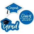 thumbnail image 1 of Big Dot of Happiness Blue 2026  Graduation Party - DIY Shaped Cut-Outs - 24 Count, 1 of 5