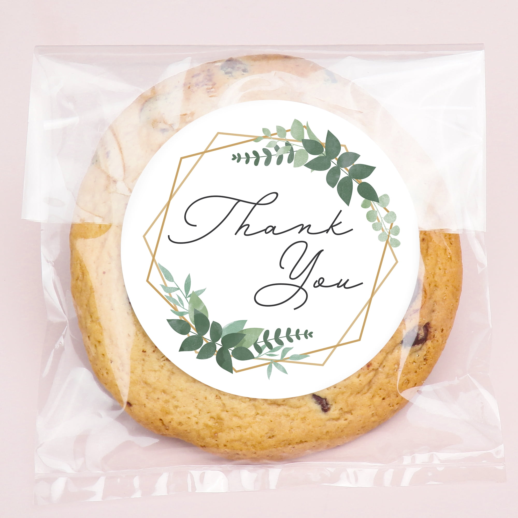 Big Dot of Happiness Boho Botanical Thank You Stickers and Clear Cookie ...
