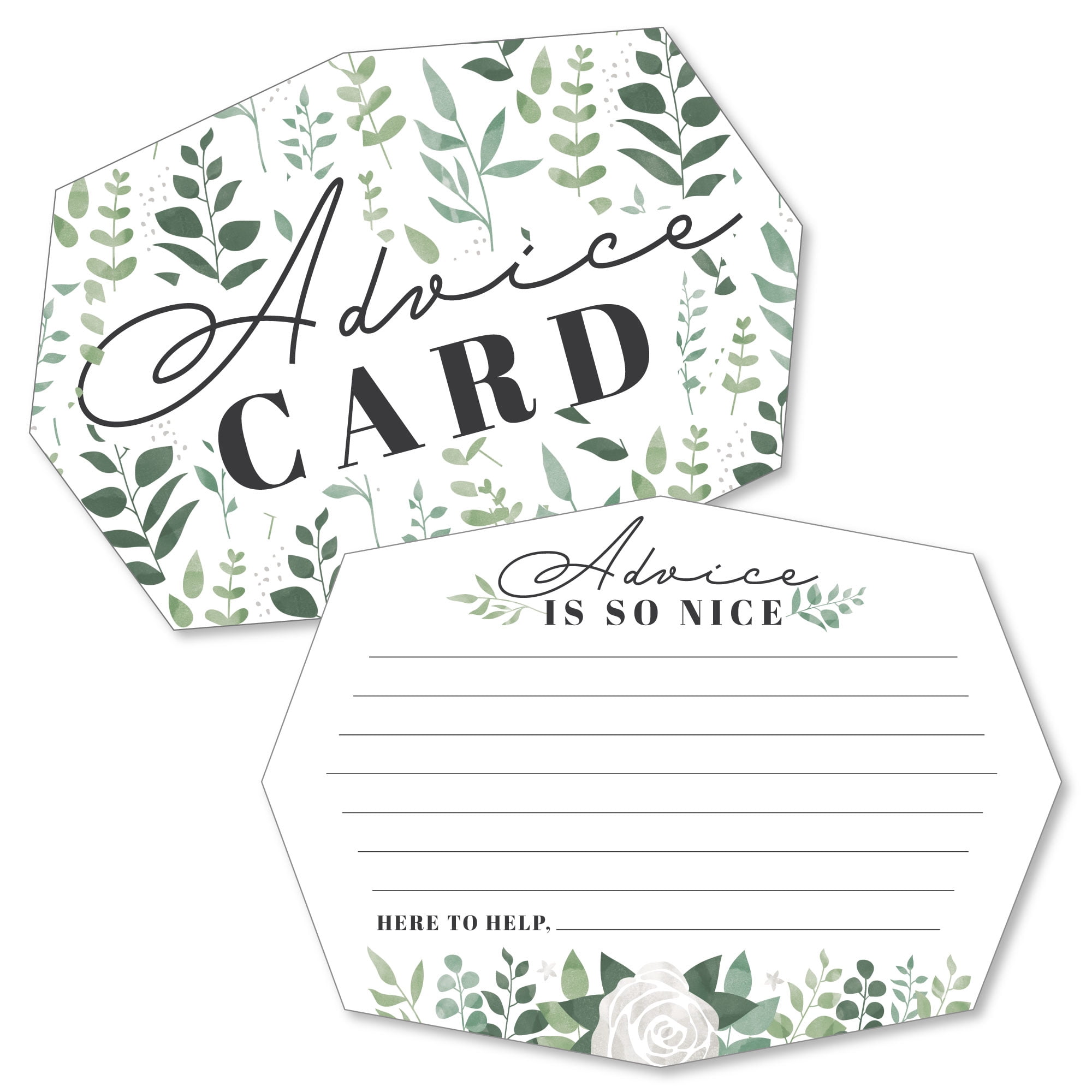 Big Dot of Happiness Boho Botanical - Wish Card Greenery Party ...
