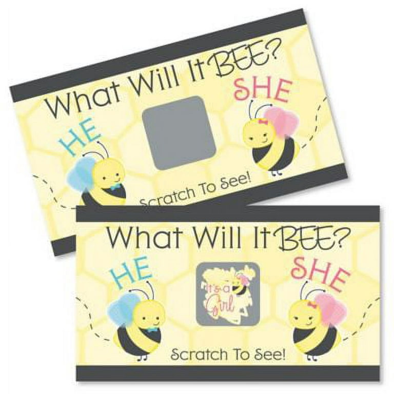 Big Dot of Happiness What Will It Bee - Decorations DIY Gender Reveal Essentials - Set of 20