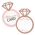 thumbnail image 1 of Big Dot of Happiness Bride Squad - Ring Wish Card Rose Gold Bridal Shower or Bachelorette Party Activities - Shaped Advice Cards Game - Set of 20, 1 of 5