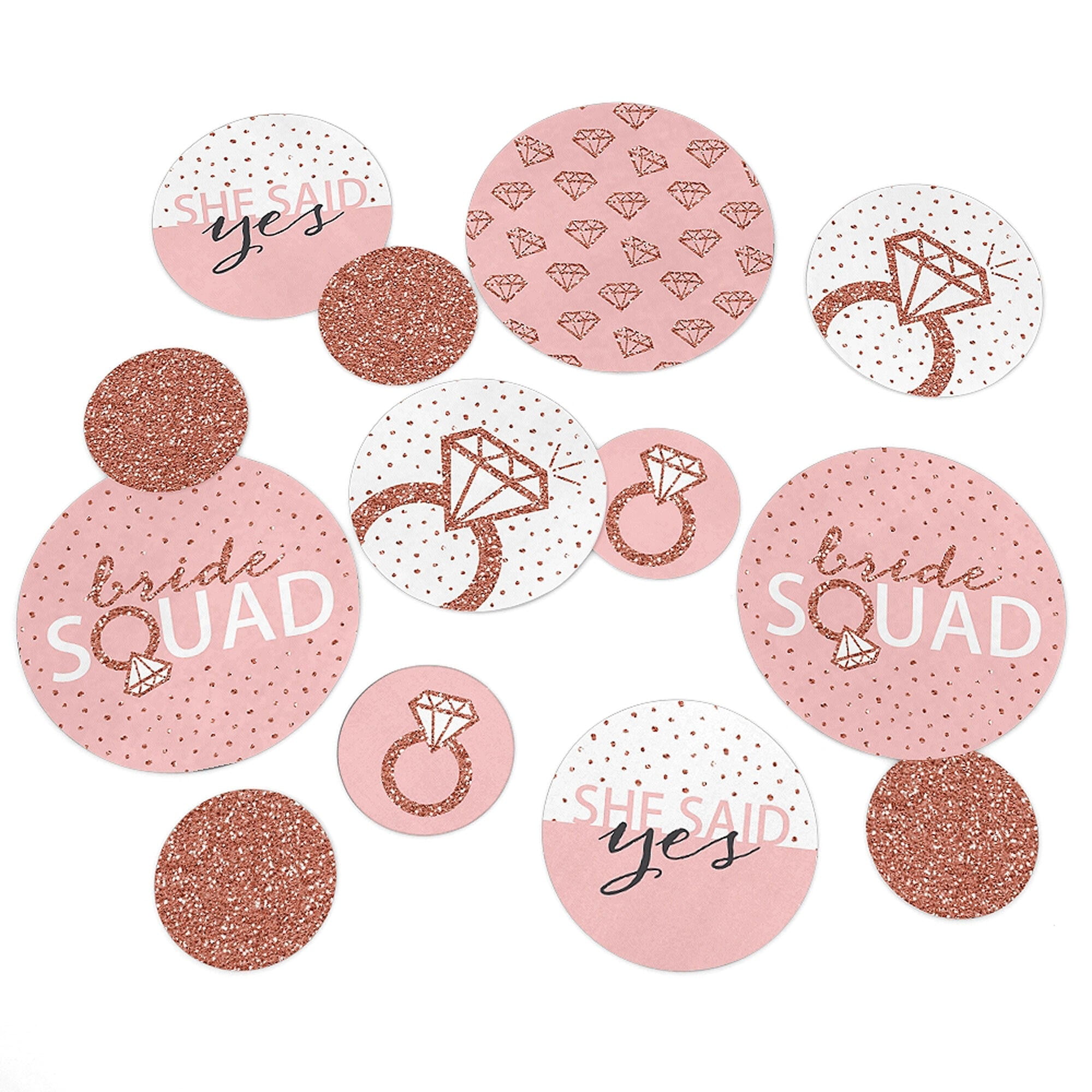 Big Dot of Happiness Bride Squad Rose Gold Bridal Shower Party 4x6