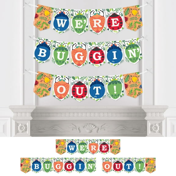 Big Dot of Happiness Buggin' Out - Bugs Birthday Party Bunting Banner - Party Decorations - We're Buggin' Out