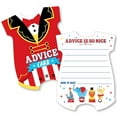 thumbnail image 1 of Big Dot of Happiness Carnival - Step Right Up Circus - Baby Bodysuit Wish Card Carnival Baby Shower Activities - Shaped Advice Cards Game - Set of 20, 1 of 5